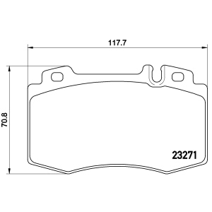 brembo Premium Low-Met OE Equivalent Front Brake Pads for 2006 Mercedes-Benz CL600 - P50041