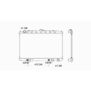 TYC Engine Coolant Radiator for 2002 Infiniti I35 - 2329