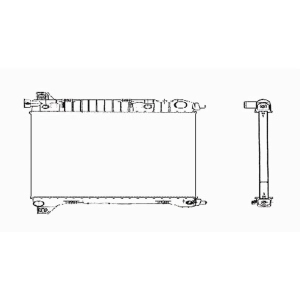 TYC Engine Coolant Radiator for 2002 Dodge Ram 3500 - 2291