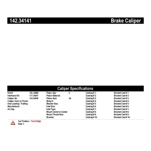 Centric Posi Quiet™ Loaded Brake Caliper for 2017 BMW 440i xDrive - 142.34141