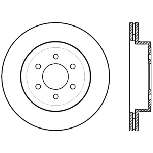 Centric Premium™ Brake Rotor for 2004 Dodge Dakota - 125.67057