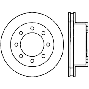 Centric Premium™ Brake Rotor for 2001 Dodge Ram 2500 - 125.67046