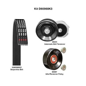 Dayco Demanding Drive Kit for Dodge Caravan - D60968K3