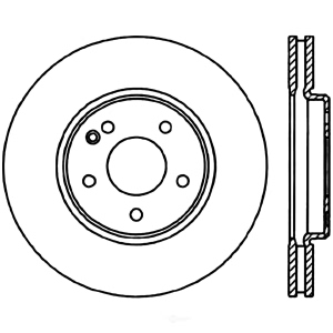 Centric SportStop Drilled 1-Piece Front Brake Rotor for 2003 Mercedes-Benz E500 - 128.35062