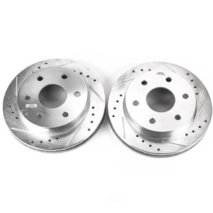 Power Stop PowerStop Evolution Performance Drilled, Slotted& Plated Brake Rotor Pair for GMC K1500 Suburban - AR8609XPR