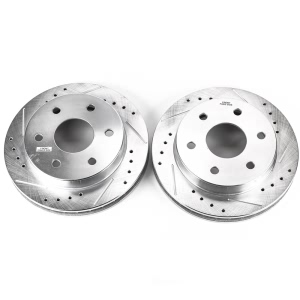 Power Stop PowerStop Evolution Performance Drilled, Slotted& Plated Brake Rotor Pair for 1999 GMC Yukon - AR8609XPR