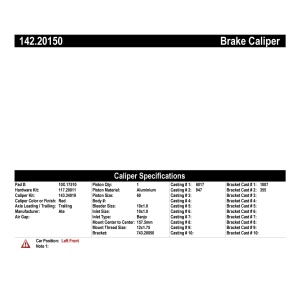Centric Posi Quiet™ Loaded Brake Caliper for Jaguar F-Type - 142.20150