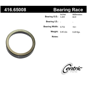 Centric Premium™ Front Inner Wheel Bearing Race for 2008 Ford F-350 Super Duty - 416.65008