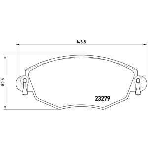 brembo Premium Low-Met OE Equivalent Front Brake Pads for Jaguar X-Type - P24060