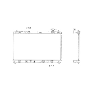 TYC Engine Coolant Radiator for 2007 Toyota Camry - 2917