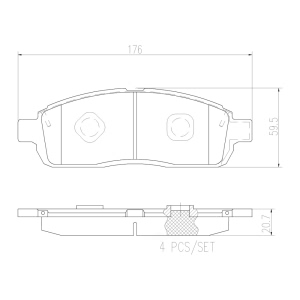 brembo Premium Ceramic Front Disc Brake Pads for 2009 Ford F-150 - P24167N