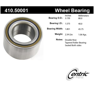 Centric Premium™ Rear Passenger Side Wheel Bearing and Race Set for 2004 Kia Sorento - 410.50001