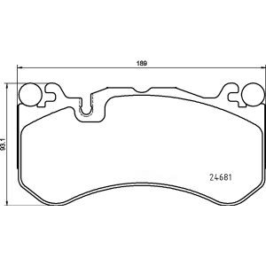 brembo Premium Low-Met OE Equivalent Front Brake Pads for Mercedes-Benz CLK63 AMG - P50142