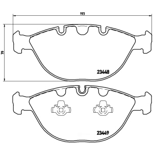 brembo Premium Low-Met OE Equivalent Front Brake Pads for 2005 BMW X5 - P06028