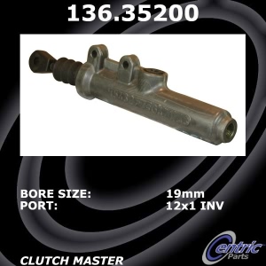 Centric Premium Clutch Master Cylinder for 1991 Mercedes-Benz 300SL - 136.35200