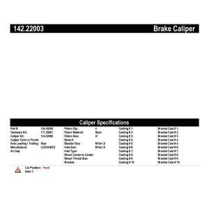 Centric Posi Quiet™ Loaded Brake Caliper for 1991 Land Rover Range Rover - 142.22003