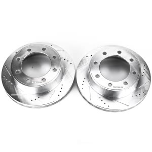 Power Stop PowerStop Evolution Performance Drilled, Slotted& Plated Brake Rotor Pair for 2004 Ford F-350 Super Duty - AR8580XPR