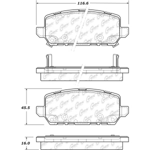 Centric Posi Quiet™ Ceramic Rear Disc Brake Pads for Honda CR-Z - 105.18410