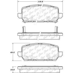 Centric Posi Quiet™ Ceramic Rear Disc Brake Pads for Honda HR-V - 105.18410