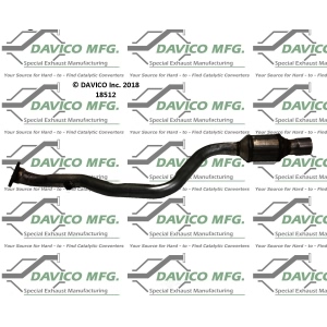 Davico Direct Fit Catalytic Converter and Pipe Assembly for 2010 Lexus GS350 - 18512