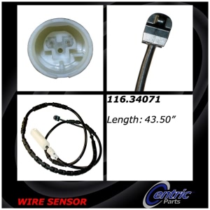 Centric Brake Pad Sensor Wire for 2012 BMW 335is - 116.34071