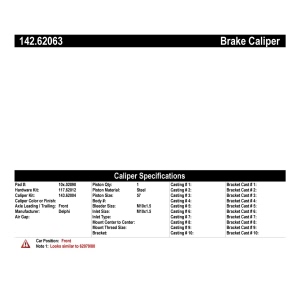 Centric Posi Quiet™ Loaded Brake Caliper for 1984 Oldsmobile Omega - 142.62063