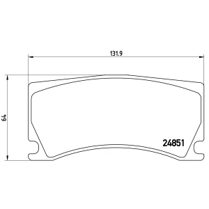brembo Premium Low-Met OE Equivalent Rear Brake Pads for 2009 Jaguar XKR - P36024
