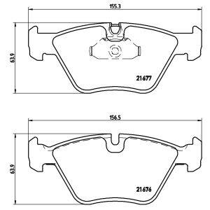 brembo Premium Low-Met OE Equivalent Front Brake Pads for 1997 BMW 528i - P06022