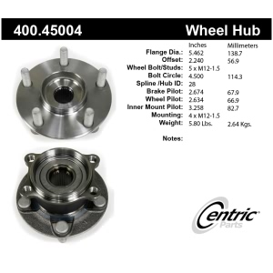 Centric Premium™ Wheel Bearing And Hub Assembly for Mazda 6 - 400.45004
