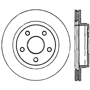 Centric Premium™ Brake Rotor for 2016 Ram 1500 - 125.67053