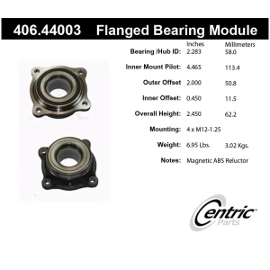 Centric Premium™ Wheel Bearing for 2008 Toyota Sequoia - 406.44003