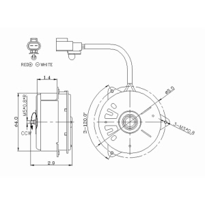 TYC Passenger Side Engine Cooling Fan Motor for 1999 Toyota Corolla - 630260