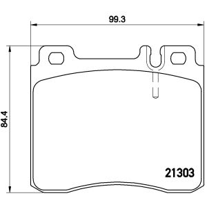 brembo Premium Low-Met OE Equivalent Front Brake Pads for Mercedes-Benz 400SE - P50018