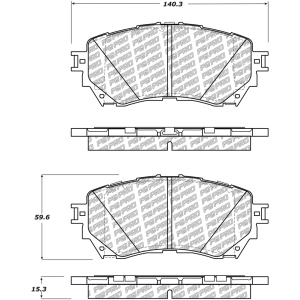 Centric Posi Quiet Pro™ Ceramic Front Disc Brake Pads for 2017 Mazda 6 - 500.17110