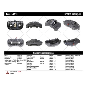 Centric Posi Quiet™ Loaded Brake Caliper for BMW 135is - 142.34110