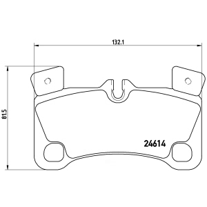 brembo Premium Low-Met OE Equivalent Rear Brake Pads for Porsche Cayenne - P85103