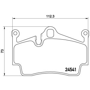 brembo Premium Low-Met OE Equivalent Rear Brake Pads for Porsche Cayman - P65028