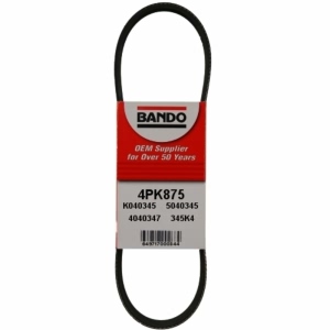 BANDO Rib Ace™ V-Ribbed Serpentine Belt for 1988 Mercury Tracer - 4PK875