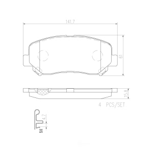 brembo Premium Ceramic Front Disc Brake Pads for 2017 Mazda CX-5 - P49045N