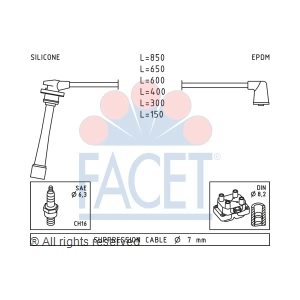 facet Spark Plug Wire Set for Hyundai Tiburon - 4.7236