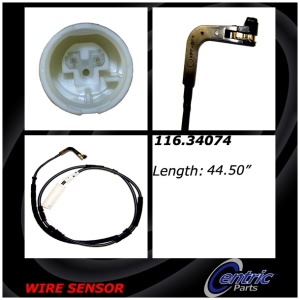 Centric Rear Brake Pad Sensor for BMW - 116.34074