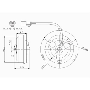 TYC Passenger Side Engine Cooling Fan Motor for 2000 Honda Prelude - 630130