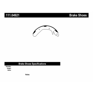Centric Premium™ Drum Brake Shoes for Plymouth Horizon - 111.04921
