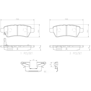 brembo Premium Ceramic Rear Disc Brake Pads for 2011 Nissan Pathfinder - P56060N