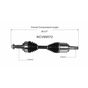 GSP North America Front Driver Side CV Axle Assembly for 2018 Toyota Land Cruiser - NCV69572