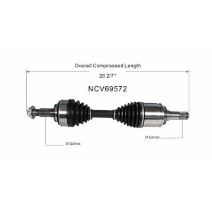 GSP North America Front Driver Side CV Axle Assembly for 2011 Toyota Land Cruiser - NCV69572