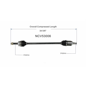 GSP North America Front Passenger Side CV Axle Assembly for 1985 Nissan Pulsar NX - NCV53006