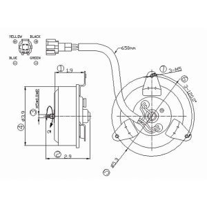 TYC Passenger Side Engine Cooling Fan Motor for Nissan - 631210