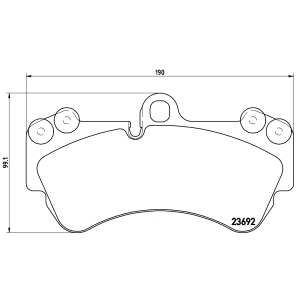 brembo Premium Low-Met OE Equivalent Front Brake Pads for 2004 Porsche Cayenne - P85069