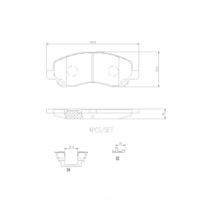 brembo Premium Ceramic Front Disc Brake Pads for 2002 Mitsubishi Eclipse - P54030N